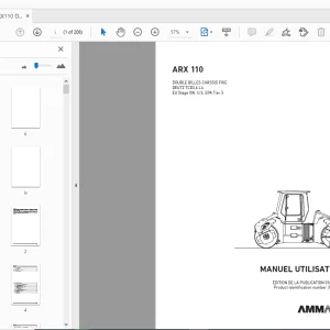 AMMANN ARX 110 DOUBLE BILLES CHÂSSIS FIXE MANUEL UTILISATEUR PDF
