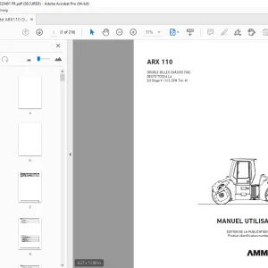 AMMANN ARX 110 DOUBLE BILLES CHÂSSIS FIXE MANUEL UTILISATEUR PDF