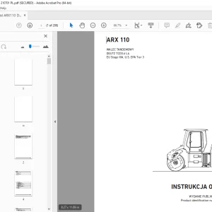 AMMANN ARX 110 WALEC TANDEMOWY INSTRUKCJA OBSŁUGI 3008839 PDF