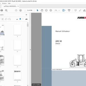 AMMANN ARX 90 DEUTZ MANUEL UTILISATEUR (P06412DE) PDF