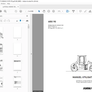 AMMANN ARX 90 DOUBLE BILLES CHÂSSIS FIXE MANUEL UTILISATEUR 3008232 PDF