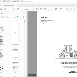 AMMANN ARX 90 DOUBLE BILLES CHÂSSIS FIXE MANUEL UTILISATEUR (3043529) PDF