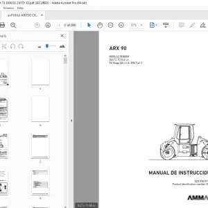 AMMANN ARX 90 RODILLO TÁNDEM MANUAL DE INSTRUCCIONES (3008232) PDF