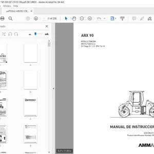 AMMANN ARX 90 RODILLO TÁNDEM MANUAL DE INSTRUCCIONES  PDF