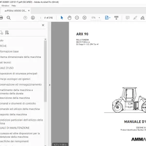 AMMANN ARX 90 RULLO TANDEM MANUALE D‘USO (3026691) PDF DOWNLOAD