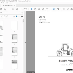 AMMANN ARX 90 TANDEMOVÝ VÁLEC DÍLENSKÁ PŘÍRUČKA 3001287 PDF