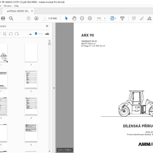 AMMANN ARX 90 TANDEMOVÝ VÁLEC DÍLENSKÁ PŘÍRUČKA 3008235 PDF