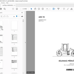 AMMANN ARX 90 TANDEMOVÝ VÁLEC DÍLENSKÁ PŘÍRUČKA 4122060 PDF
