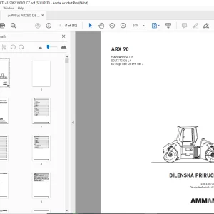 AMMANN ARX 90 TANDEMOVÝ VÁLEC DÍLENSKÁ PŘÍRUČKA (4122062) PDF