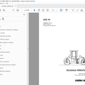 AMMANN ARX 90 TANDEMOVÝ VÁLEC DÍLENSKÁ PŘÍRUČKA 4122069 PDF
