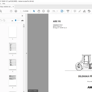 AMMANN ARX 90 TANDEMOVÝ VÁLEC DÍLENSKÁ PŘÍRUČKA 4172021 PDF