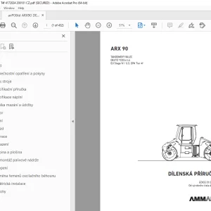 AMMANN ARX 90 TANDEMOVÝ VÁLEC DÍLENSKÁ PŘÍRUČKA 4172024 PDF