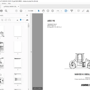 AMMANN ARX 90 TANDEMOVÝ VÁLEC NÁVOD K OBSLUZE (3001281) PDF