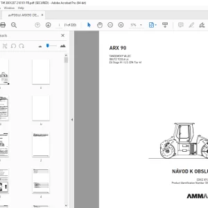 AMMANN ARX 90 TANDEMOVÝ VÁLEC NÁVOD K OBSLUZE 3008236 PDF
