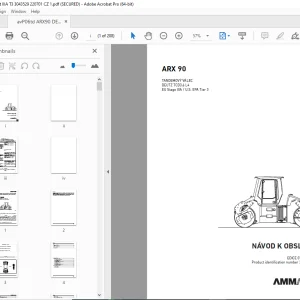 AMMANN ARX 90 TANDEMOVÝ VÁLEC NÁVOD K OBSLUZE (3043529) PDF