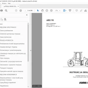 AMMANN ARX 90 WALEC TANDEMOWY INSTRUKCJA OBSŁUGI (3001281) PDF