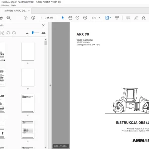 AMMANN ARX 90 WALEC TANDEMOWY INSTRUKCJA OBSŁUGI (3008232) PDF
