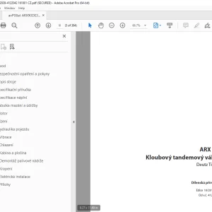 AMMANN ARX 90 tandemový válec Dílenská prírucka (4122039) PDF