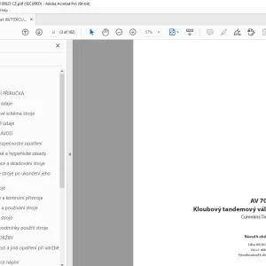 AMMANN AV 70 X Kloubový tandemový válec Návod k obsluze 4062001 PDF