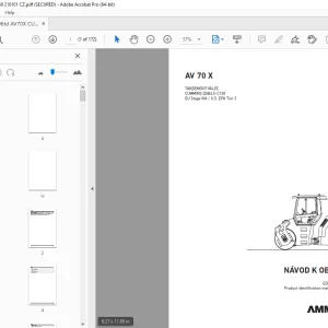 AMMANN AV 70 X TANDEMOVÝ VÁLEC NÁVOD K OBSLUZE PDF
