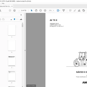 AMMANN AV 70 X TANDEMOVÝ VÁLEC NÁVOD K OBSLUZE 3008841 PDF