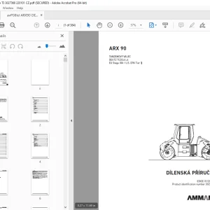 AMMANN TANDEMOVÝ VÁLEC DÍLENSKÁ PŘÍRUČKA (3027368) PDF