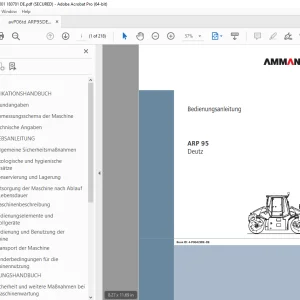 Ammann ARP 95 Deutz Bedienungsanleitung (P06423DE) - PDF DOWNLOAD