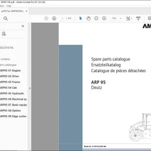 Ammann ARP 95 Tandem Roller Deutz Tier 4f Parts Manual 4232001 PDF