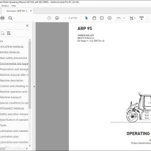 Ammann ARP 95 Tandem Roller Operating Manual 3031328 PDF