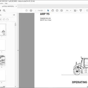 Ammann ARP 95 Tandem Roller Operating Manual PDF