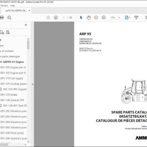 Ammann ARP 95 Tandem Roller Parts Catalogue Manual 3026131 PDF