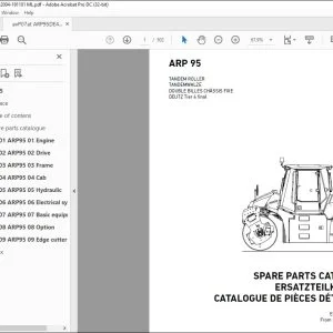 Ammann ARP 95 Tandem Roller Parts Catalogue Manual 4232004 PDF
