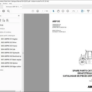 Ammann ARP 95 Tandem Roller Parts Catalogue Manual 4232013 PDF