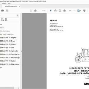 Ammann ARP 95 Tandem Roller Parts Manual SN 4232007 PDF