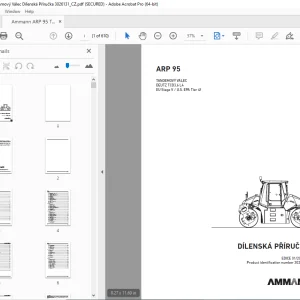 Ammann ARP 95 Tandemový Válec Dílenská Příručka (3026131) PDF