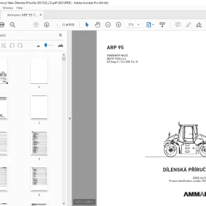 Ammann ARP 95 Tandemový Válec Dílenská Příručka (3031328) PDF