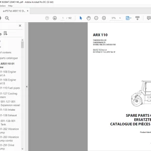 Ammann ARX 110 Tandem Roller Parts Catalogue Manual 3028847 PDF