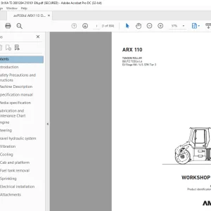 Ammann ARX 110 Tandem Roller Workshop Manual 3001284 PDF