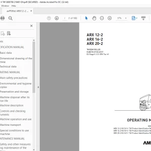 Ammann ARX 12-2 ARX 16-2 ARX 20-2 Tandem Roller Operating Manual PDF