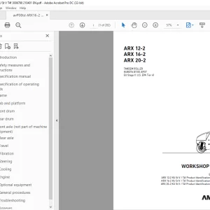 Ammann ARX 12-2 ARX 16-2 ARX 20-2 Tandem Roller Workshop Manual PDF