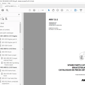 Ammann ARX 12-2 Tandem Roller Parts Manual 3010613 PDF
