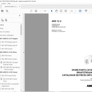 Ammann ARX 12-2 Tandem Roller Parts Manual 3017029 PDF