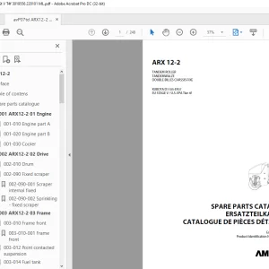 Ammann ARX 12-2 Tandem Roller Parts Manual 3019556 PDF