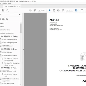Ammann ARX 12-2 Tandem Roller Parts Manual 3042927 PDF