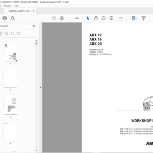 Ammann ARX 12 ARX 16 ARX 20 Tandem Roller Workshop Manual PDF