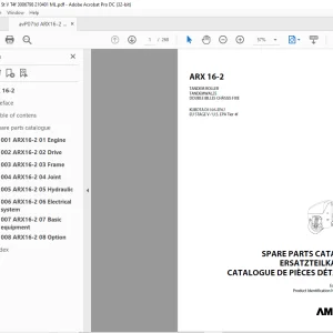Ammann ARX 16-2 Tandem Roller Parts Manual 3006798 PDF