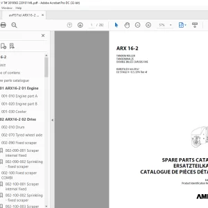 Ammann ARX 16-2 Tandem Roller Parts Manual 3019563 PDF