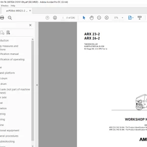 Ammann ARX 23-2 ARX 26-2 Tandem Roller Workshop Manual PDF