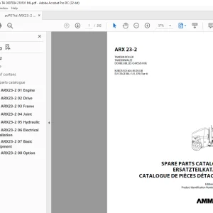 Ammann ARX 23-2 Tandem Roller Parts Catalogue Manual 3007034 PDF