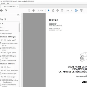 Ammann ARX 23-2 Tandem Roller Parts Catalogue Manual 3017582 PDF